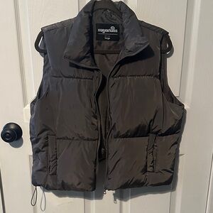 Women's Black Puffer Vest